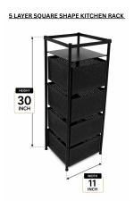 5 Layer Square Shape Kitchen Rack - Image 8