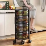 4 Layer Round Shape Kitchen Rack - Image 3