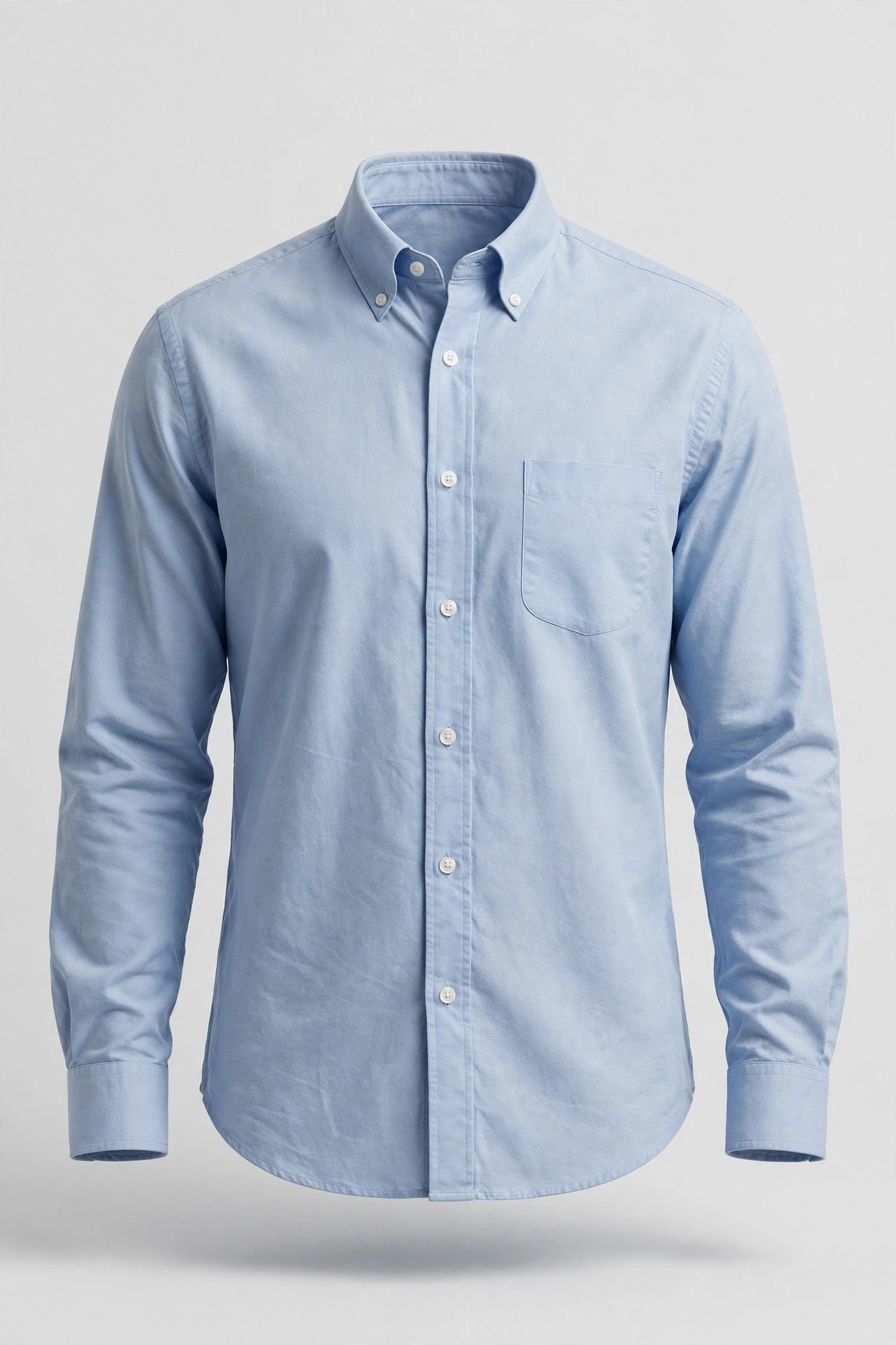 AO-1005-blue-oxford.jpg Oxford Button-Down Shirt — Light Blue - Image 1