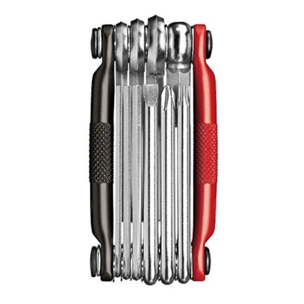 crankbrothers Multitool M10, black/red, 10 Funktionen, Aluminium/Stahl