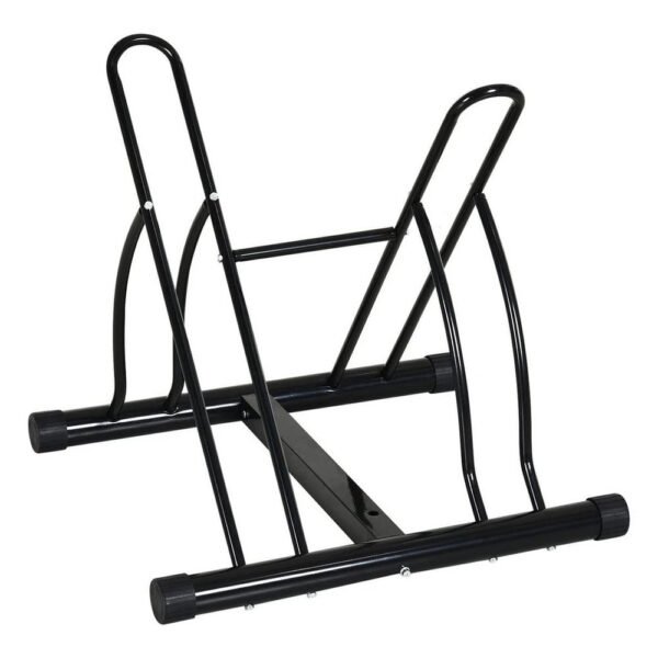 HOMCOM Fahrradständer, Metall, 60x54x57 cm, schwarz