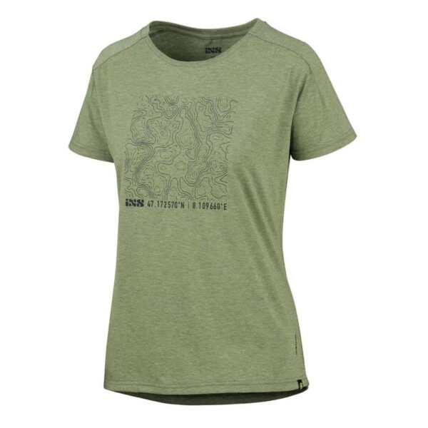 IXS Flow Girls Contour Tech Tee, Regular Fit, Olive, Größe L