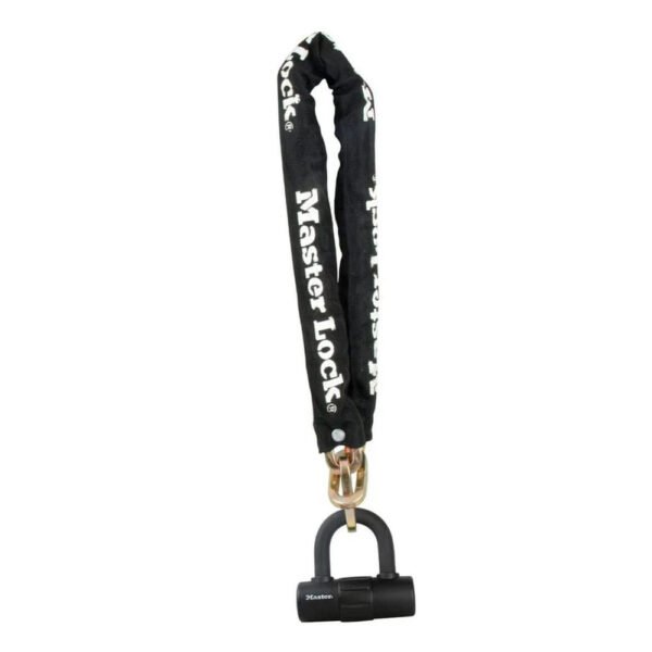 Master Lock Zahlenkabelschloss, Stahlkette 10mm, Mini-Bügelschloss