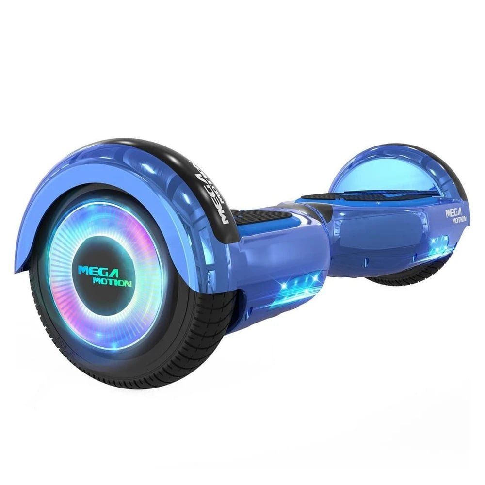 img-1779659658668-427022.jpg MEGA MOTION A03 Hoverboard, 6.5 Zoll, Bluetooth, LED, 2 Motoren, Blau – Bild 1