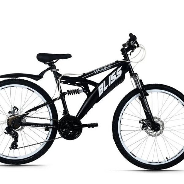 WYLD Mountainbike Fully 26'' Bliss, schwarz-weiß, 21 Gänge, RH 47 cm
