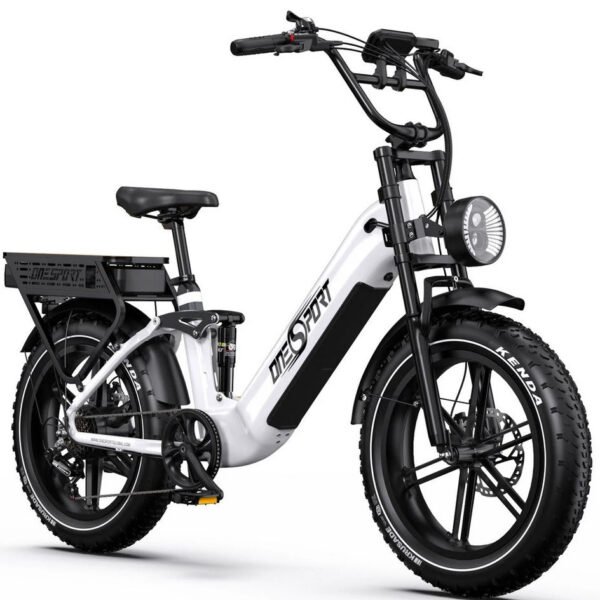 Onesport E-Bike Cityrad 1728Wh, 20x4.0 Zoll, 36Ah, 48V, 7-Gang Shimano