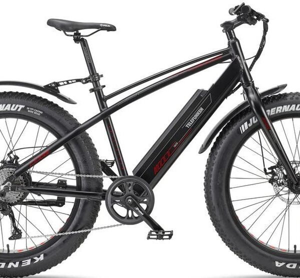 Telefunken E-Bike Mountainbike FM350, 8 Gang, Heckmotor, 576 Wh, 26 Zoll Breitreifen