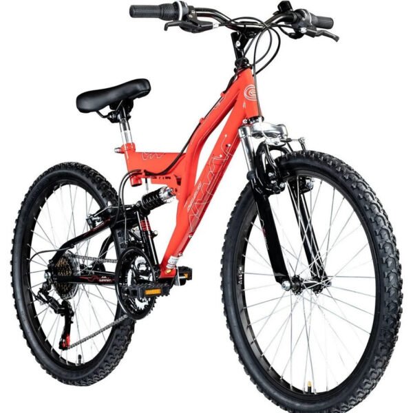 Galano Mountainbike FS180, 18 Gang, 24 Zoll, Jugendfahrrad 130-145 cm