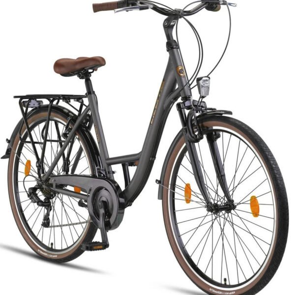 Licorne Bike Cityrad Violetta, 28 Zoll, 21 Gang, StVZO-konform