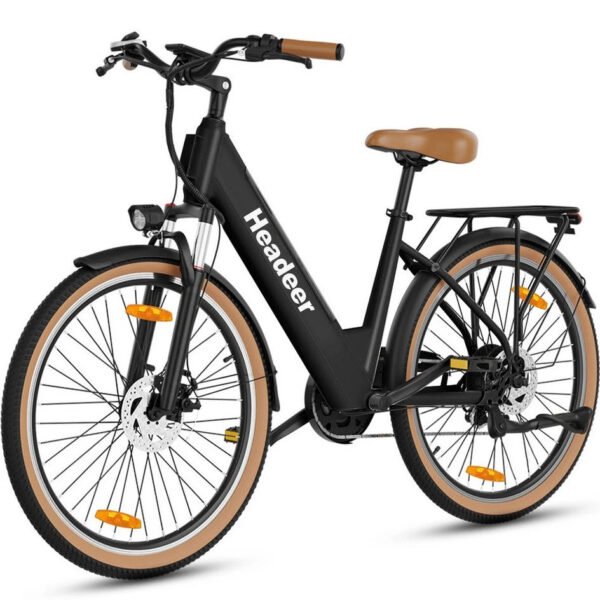 Vankel E-Bike Cityrad 26 Zoll, 48V Akku, Shimano 7-Gang, Heckmotor, 552 Wh