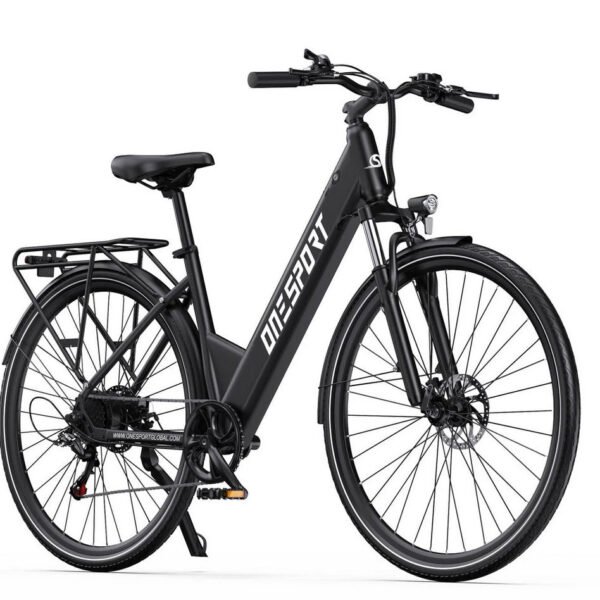 Onesport E-Bike Cityrad 28 Zoll, 468Wh, Kettenschaltung, Heckmotor