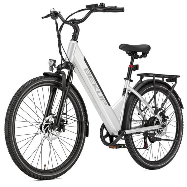 Vankel E-Bike Cityrad 26 Zoll, 522WH, Tiefeinsteiger, 7-Gang Shimano, Heckmotor