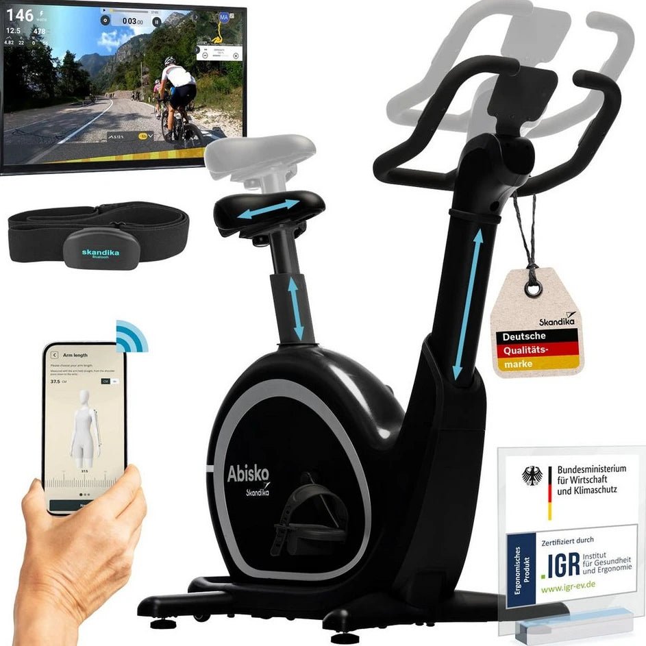 img-1786802352582-811581.jpg Skandika Ergometer Abisko, EMS-Widerstand, App-Steuerung, 36 Stufen – Bild 1
